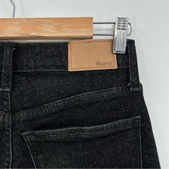 Madewell The Momjean Denim High Rise Stretch Ankle Black Hillshore Wash Size 25 - Picture 12 of 14
